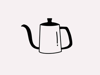 Kettle for making tea, coffee and other beverages. Logo on a white background.