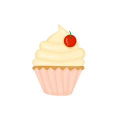 cupcake with cherry on top