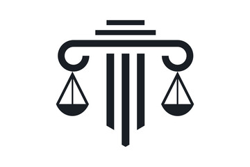 scale of justice law firm logo template