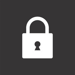 Lock icon on grey background