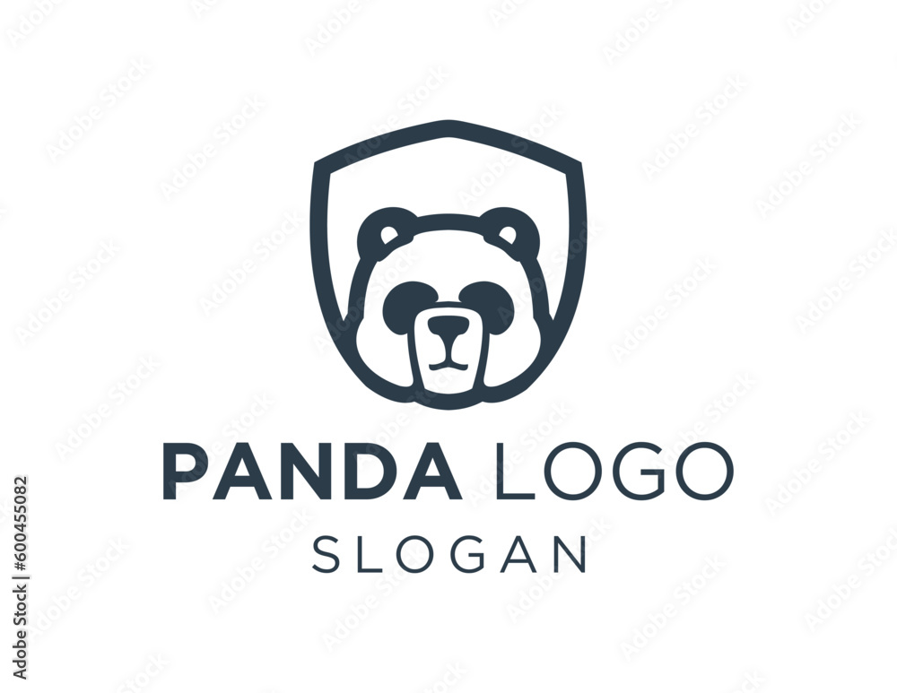 Aufkleber logo design about panda on a white background. created using the coreldraw application.