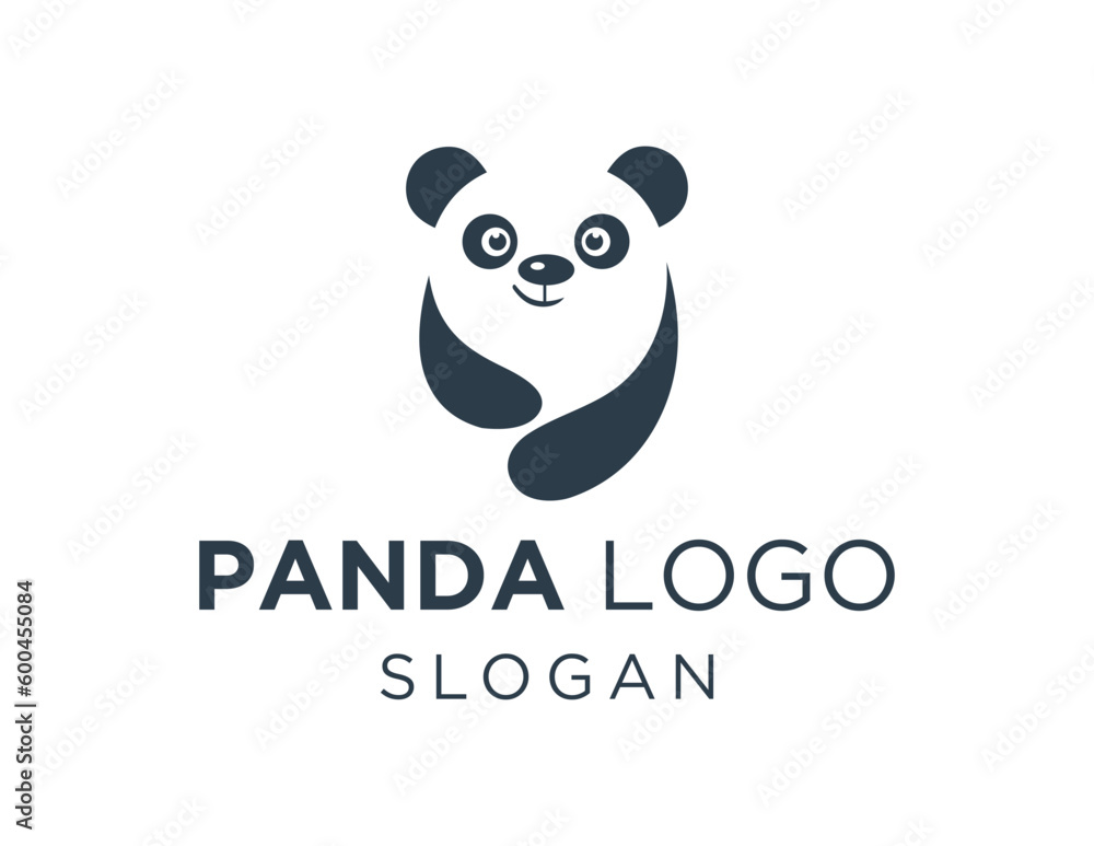 Aufkleber logo design about panda on a white background. created using the coreldraw application.