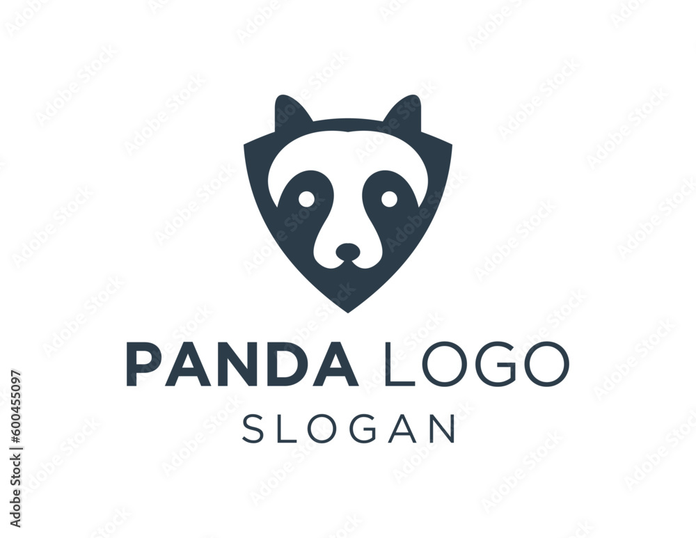 Aufkleber logo design about panda on a white background. created using the coreldraw application.