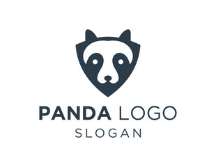 Logo design about Panda on a white background. created using the CorelDraw application.
