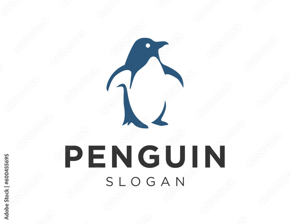 Poster logo design about penguin on a white background. created using the coreldraw application.