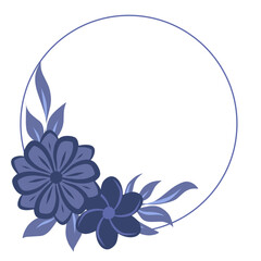 Blue wreatth ornament invitation and card 