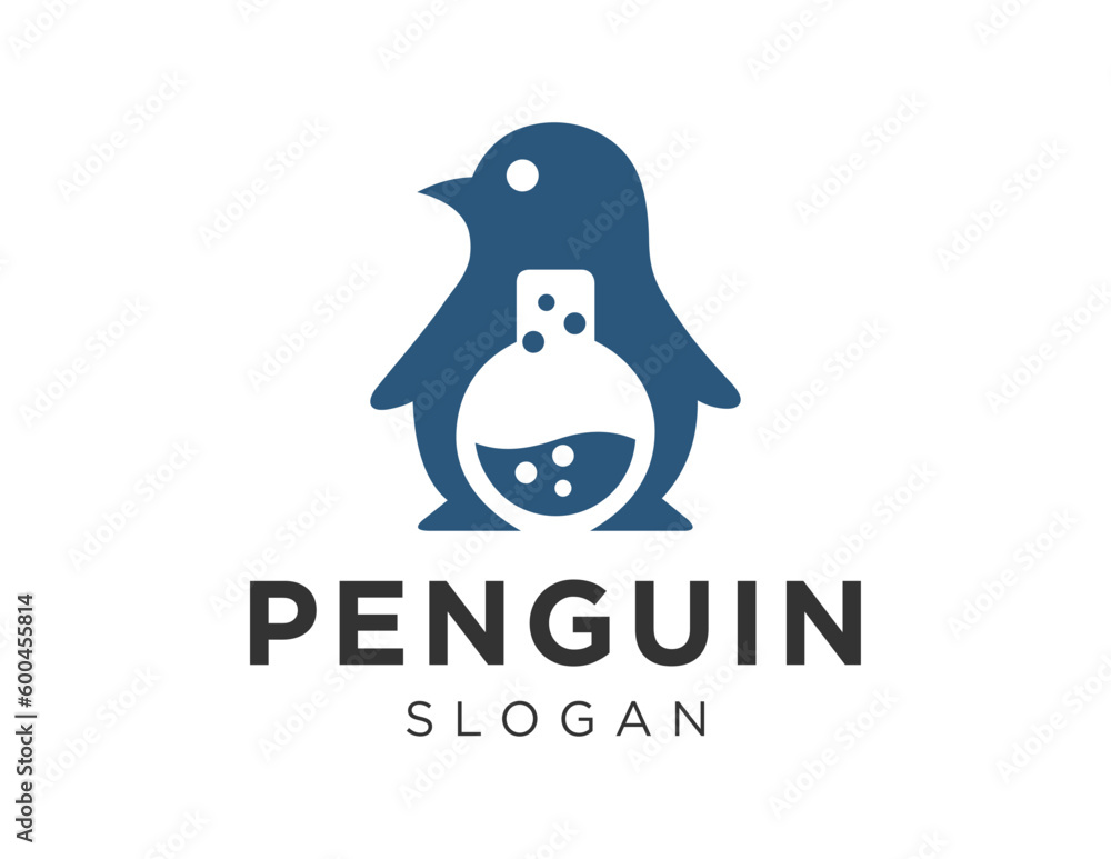 Poster logo design about penguin on a white background. created using the coreldraw application.