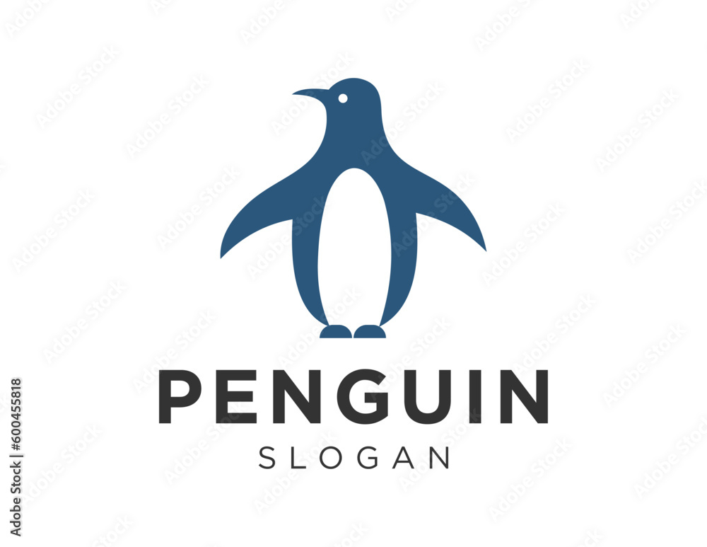 Poster logo design about penguin on a white background. created using the coreldraw application.