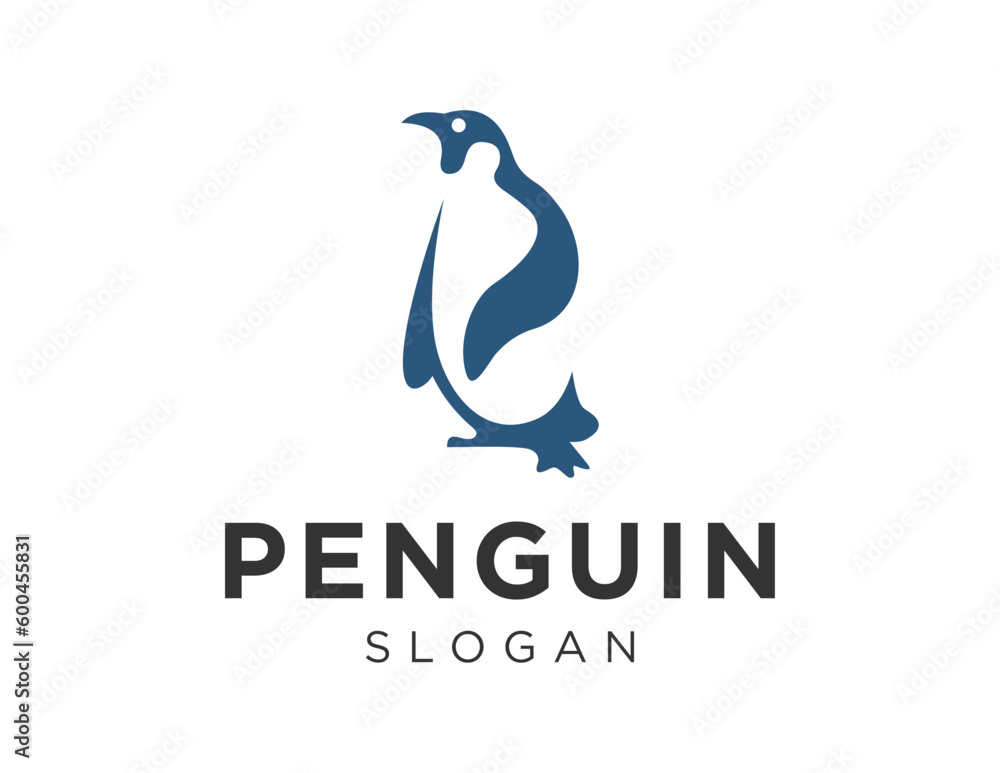 Poster logo design about penguin on a white background. created using the coreldraw application.