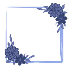 frame with flowers