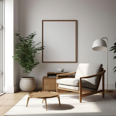 Mockup, poster, design, elegant, wood