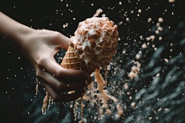 Directly_Above_Shot_Of_Ice_Cream_Cone_Falling_From_Hand