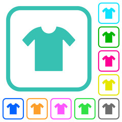 T-shirt solid vivid colored flat icons
