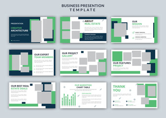 Modern architecture business powerpoint presentation slides design set template