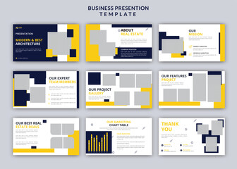 Modern architecture business powerpoint presentation slides design set template