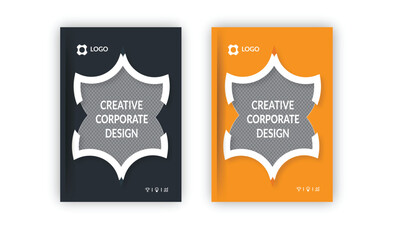 Corporate book cover design template.Annual report brochure flyer design template vector, Leaflet presentation, book cover template.