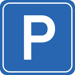 Blue Parking sign icon vector ilustration eps 10.