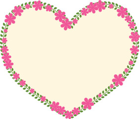 Cute vector flower heart illustration