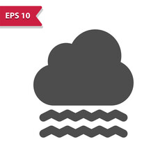 Cloud And Fog Icon - Foggy, Weather, Cloudy