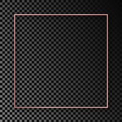 Gold glowing square frame