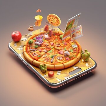 Design Your Own 3D Pizza Concept With An Smartphone And Let AI Generate The Perfect Design For You. Unleash Your Creativity And Let AI Take It To The Next Level. AI Generative