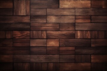 Brown wood texture, dark wooden abstract background. Generative AI.