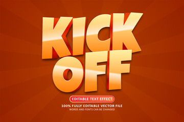 Kick off 3d cartoon editable text effect