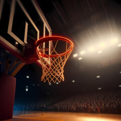 basketball hoop and ball