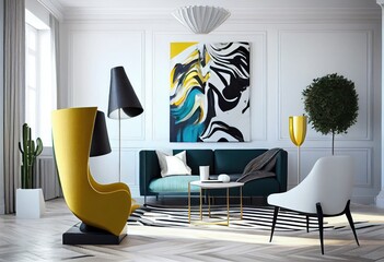 Modern and amazing living room, idea for design and building.