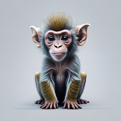 Little monkey clean background 