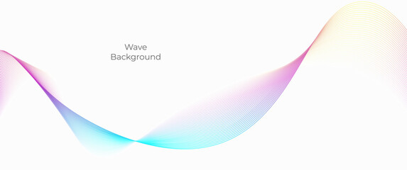 Smooth Abstract Wavy Gradient Background with Copy Space