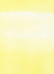 Watercolor, abstract, textural, yellow background with gradient. Hand drawn with ink on paper. For design, decoration and template with place for text.