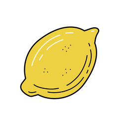 Lemon sketch. Vector hand drawn illustration. Isolated on white.