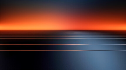 Abstract dark background with colored lines, generative AI.