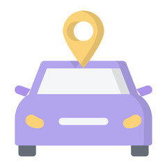 Car Location Flat Icon