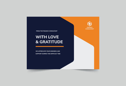Finance Consultant greeting card template. A clean, modern, and high-quality design business card vector design. Editable and customize template business card