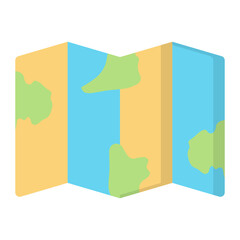 Papermap Flat Icon