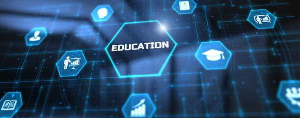 Education distance learning e-learning edtech business technology concept.