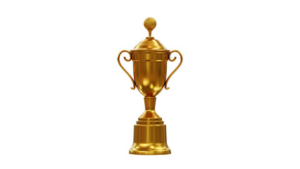 Fototapeta na wymiar golden golf trophy cup 3D rendering
