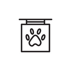 Dog Pet Store Outline Icon