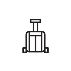 Bag Travel Crossed Outline Icon