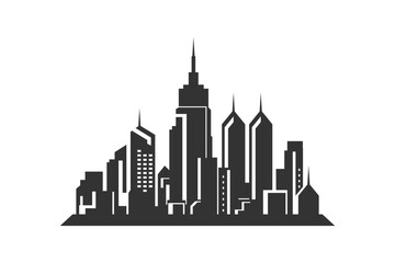 City landscape icon. Vector illustration.