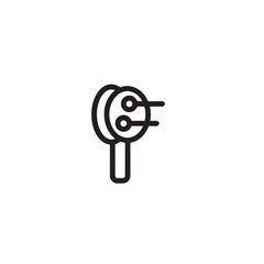 Curly Hair Device Outline Icon