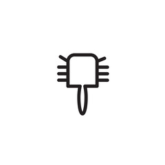 Hair Comb Styling Outline Icon