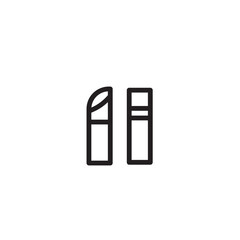 Hair Lipstick Saloon Outline Icon