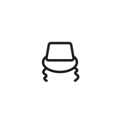 Woman Hair Hat Outline Icon