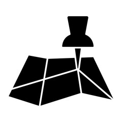 Fototapeta premium Pin Location Glyph Icon