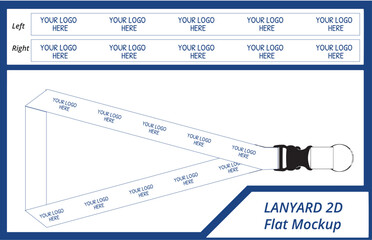 Lanyard Mock Up - Template - Flat