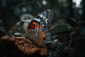 Fototapeta na wymiar A stunning butterfly captured in the midst of nature. Generative AI