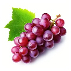 Fototapeta premium bunch of red grapes isolated on white